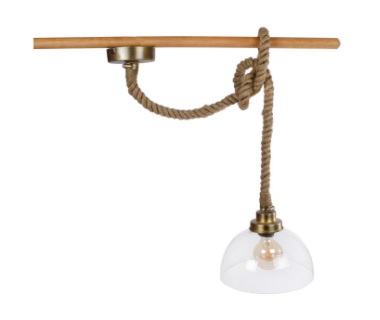 Fitting aan touw 150 cm Deze lamp kan door zijn vormgeving op elke gewenste plek worden gehangen, of gelegd. Lengte touw 150 cm. Geleverd exclusief lamp.