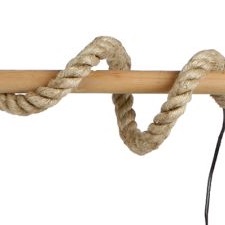 Fitting aan touw Peter naturel 10x10x300cm Dit touw met fitting geeft jou helemaal de regie in handen om de lamp volgens eigen wens te draperen waar deze het best tot zijn recht komt. 