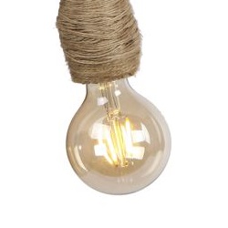 Fitting aan touw 150 cm Deze lamp kan door zijn vormgeving op elke gewenste plek worden gehangen, of gelegd. Lengte touw 150 cm. Geleverd exclusief lamp.